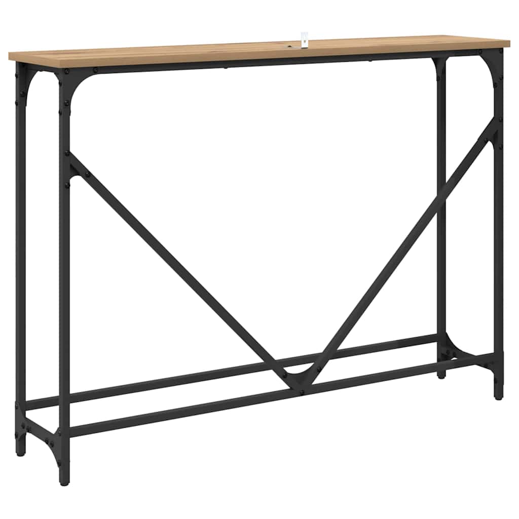 vidaXL Τραπέζι κονσόλας artisan δρυς 102 x 22.5 x 75 εκ.