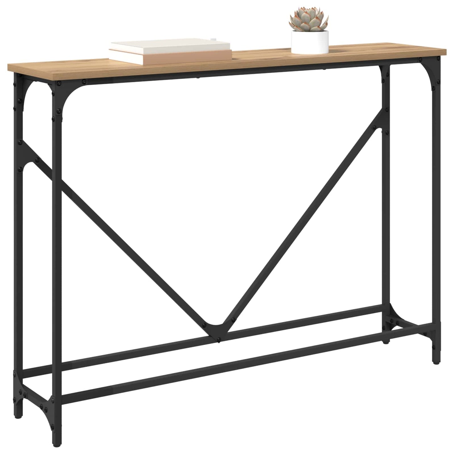 vidaXL Τραπέζι κονσόλας Artisan Oak 102 x 23 x 75 εκ