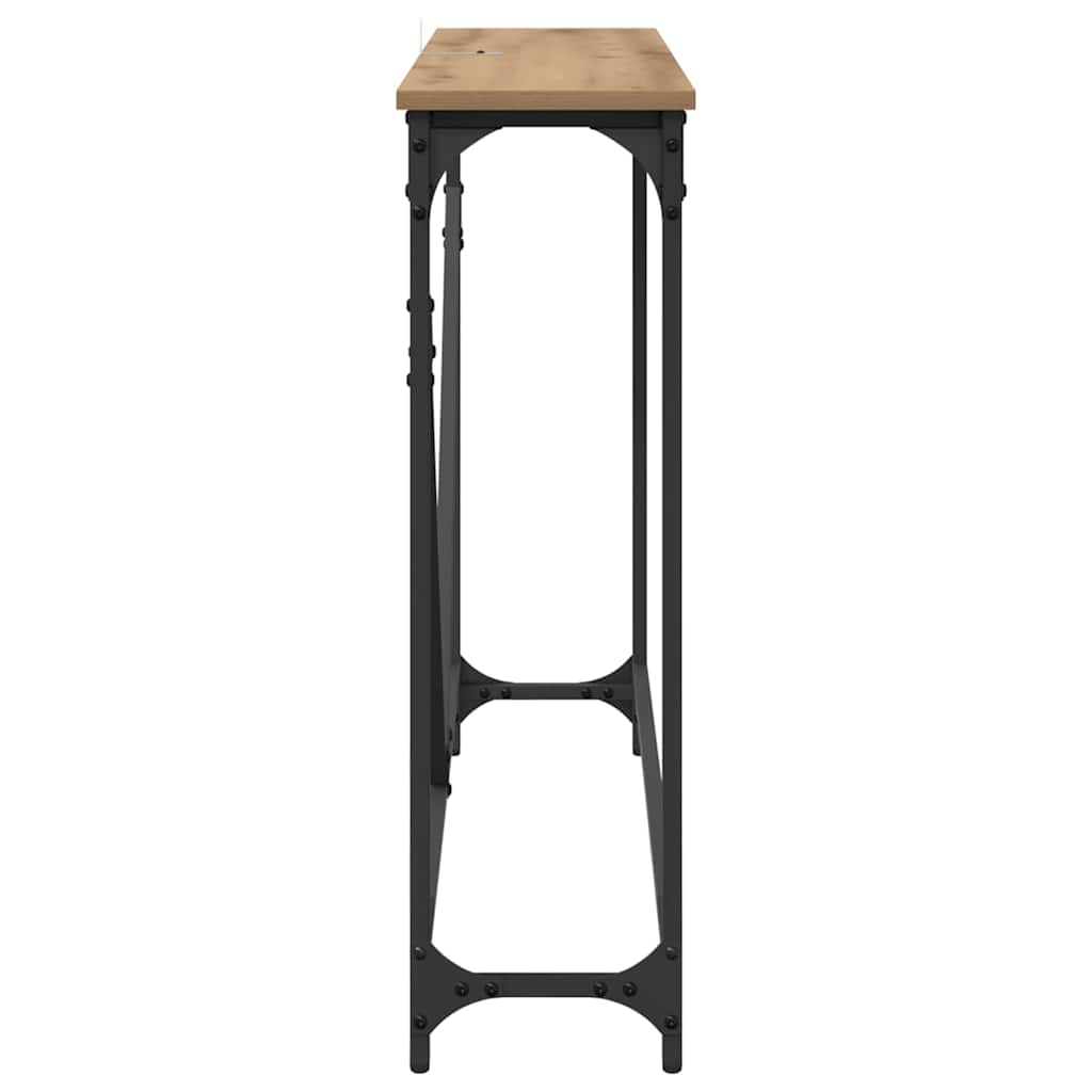 vidaXL Τραπέζι κονσόλας artisan δρυς 102 x 22.5 x 75 εκ.