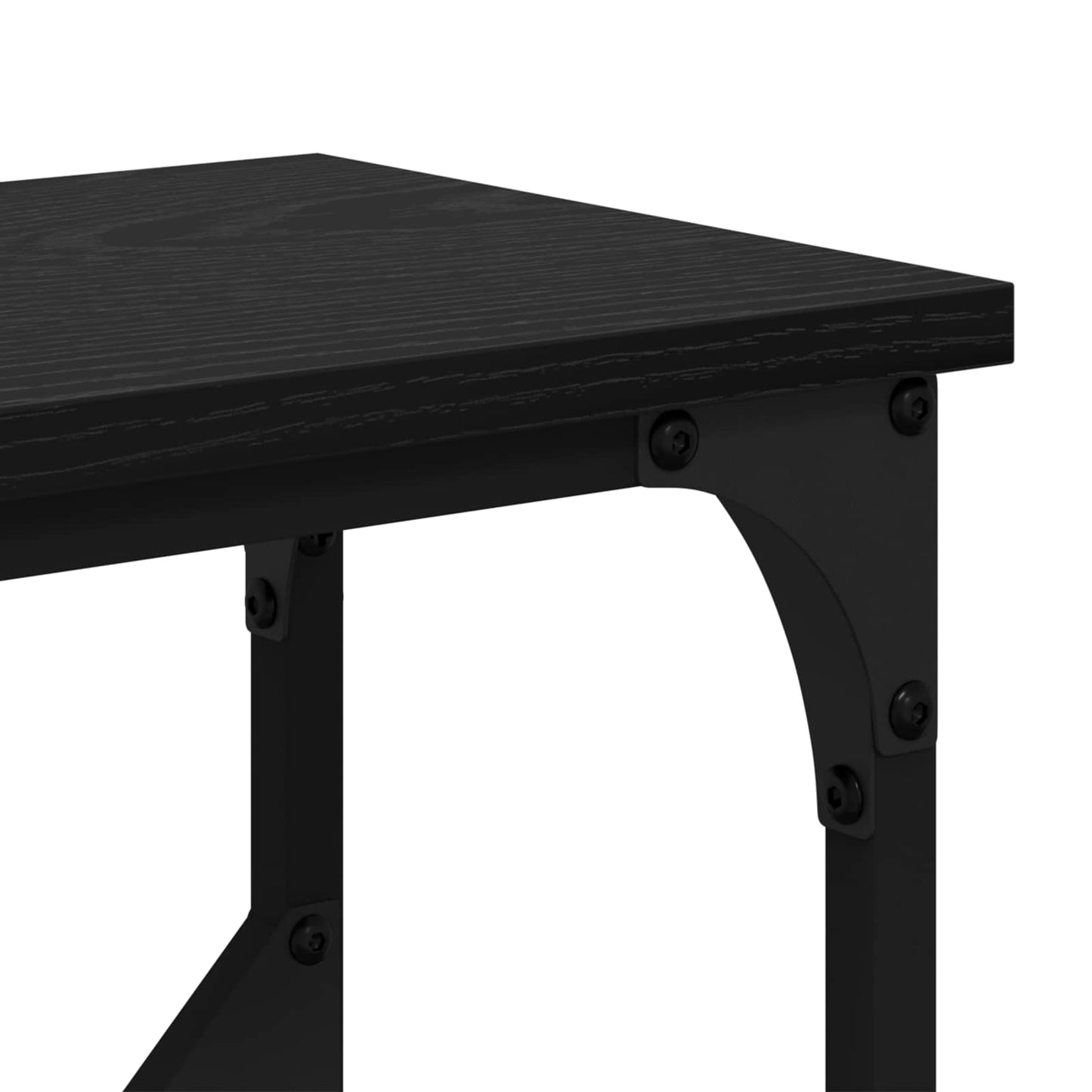 vidaXL Τραπέζι κονσόλας Μαύρη Οξυά 102 x 23 x 75 εκ Επεξεργασμένο ξύλο