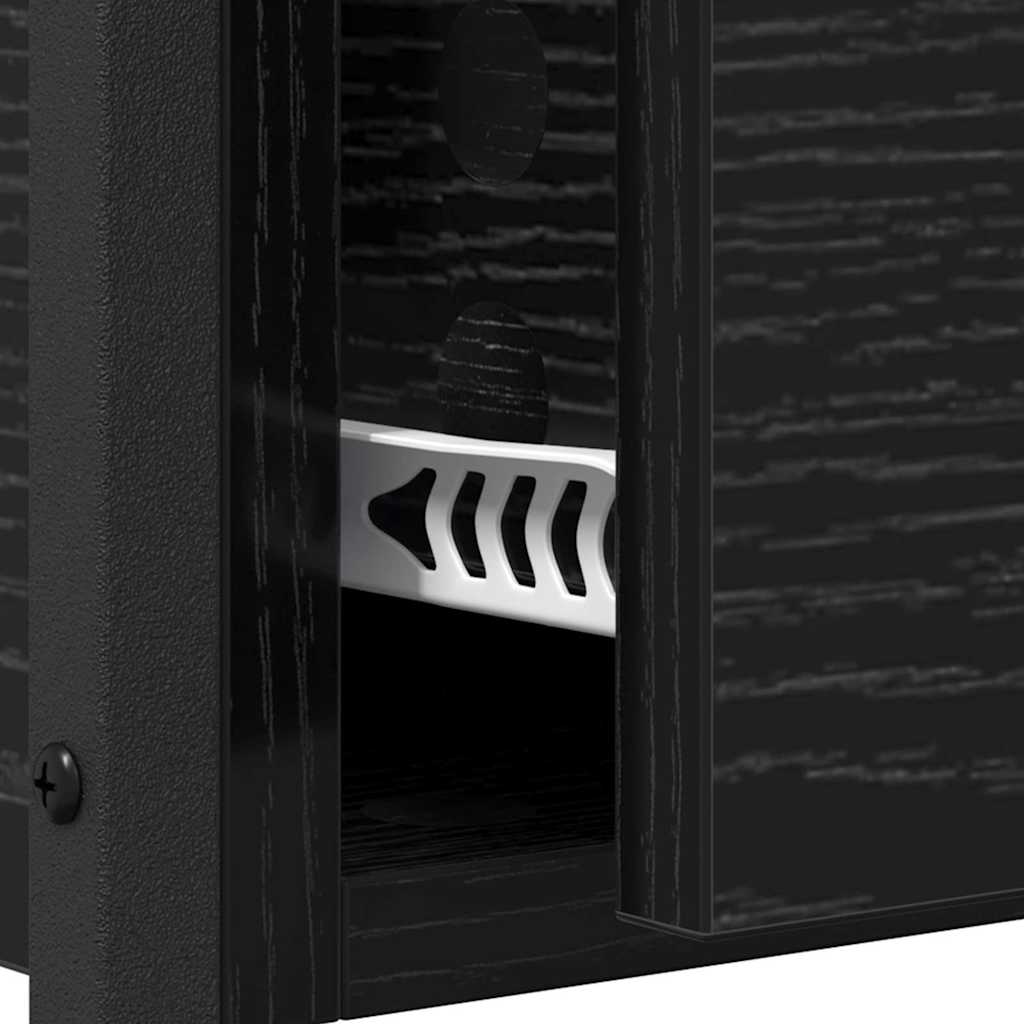 vidaXL Τραπέζι κονσόλας Μαύρη Οξυά 100 x 40 x 75 cm Επεξεργασμένο ξύλο