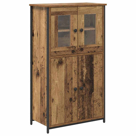 vidaXL Highboard Παλιό Ξύλο 62 x 32 x 106,5 εκ Επεξεργασμένο ξύλο