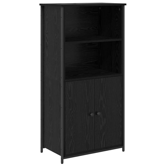 vidaXL Highboard Μαύρη Οξυά 62 x 36 x 121,5 εκ Επεξεργασμένο ξύλο