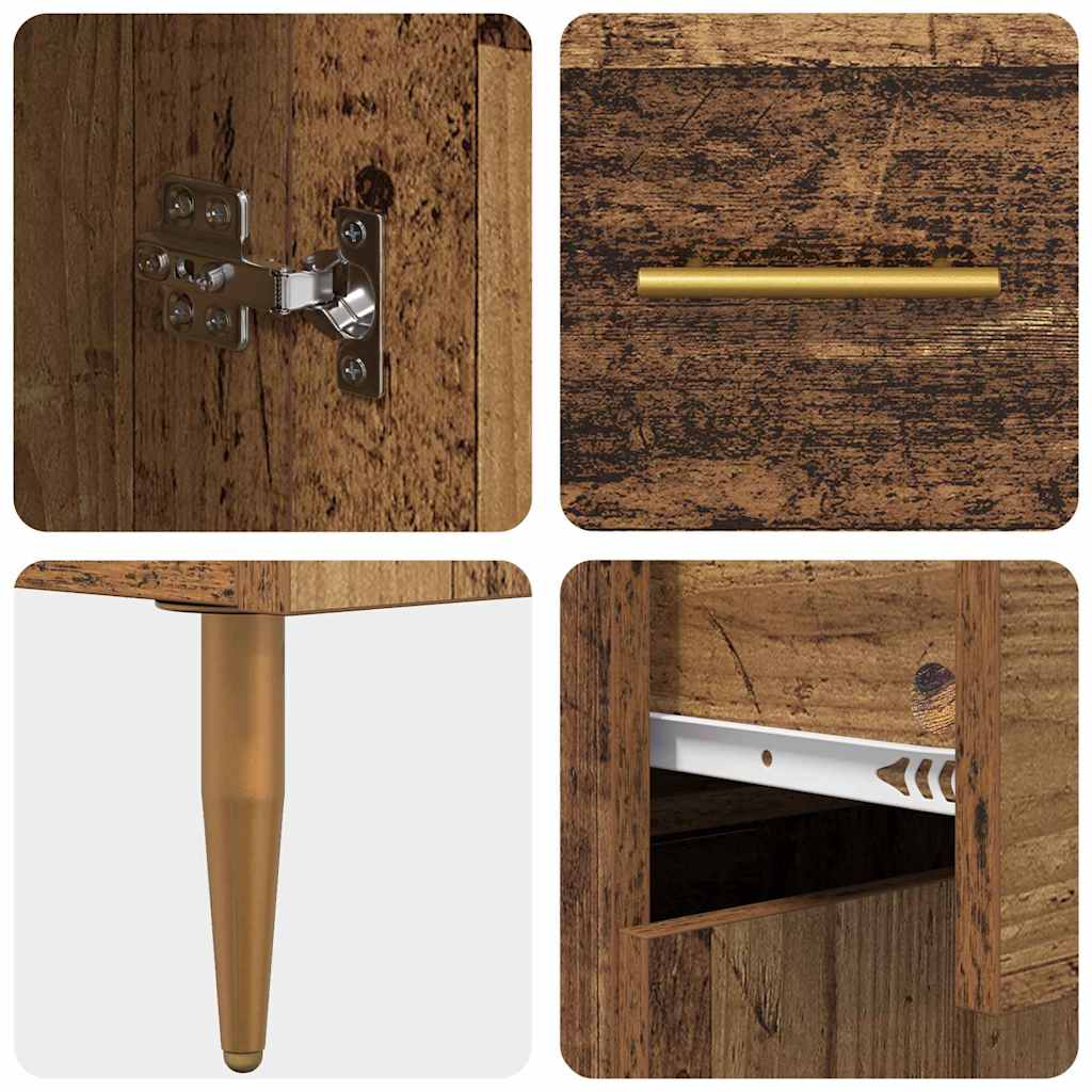 vidaXL Πλαϊνό γραφείο Παλιό Ξύλο 69,5 x 34 x 90 εκ. Επεξεργασμένο ξύλο