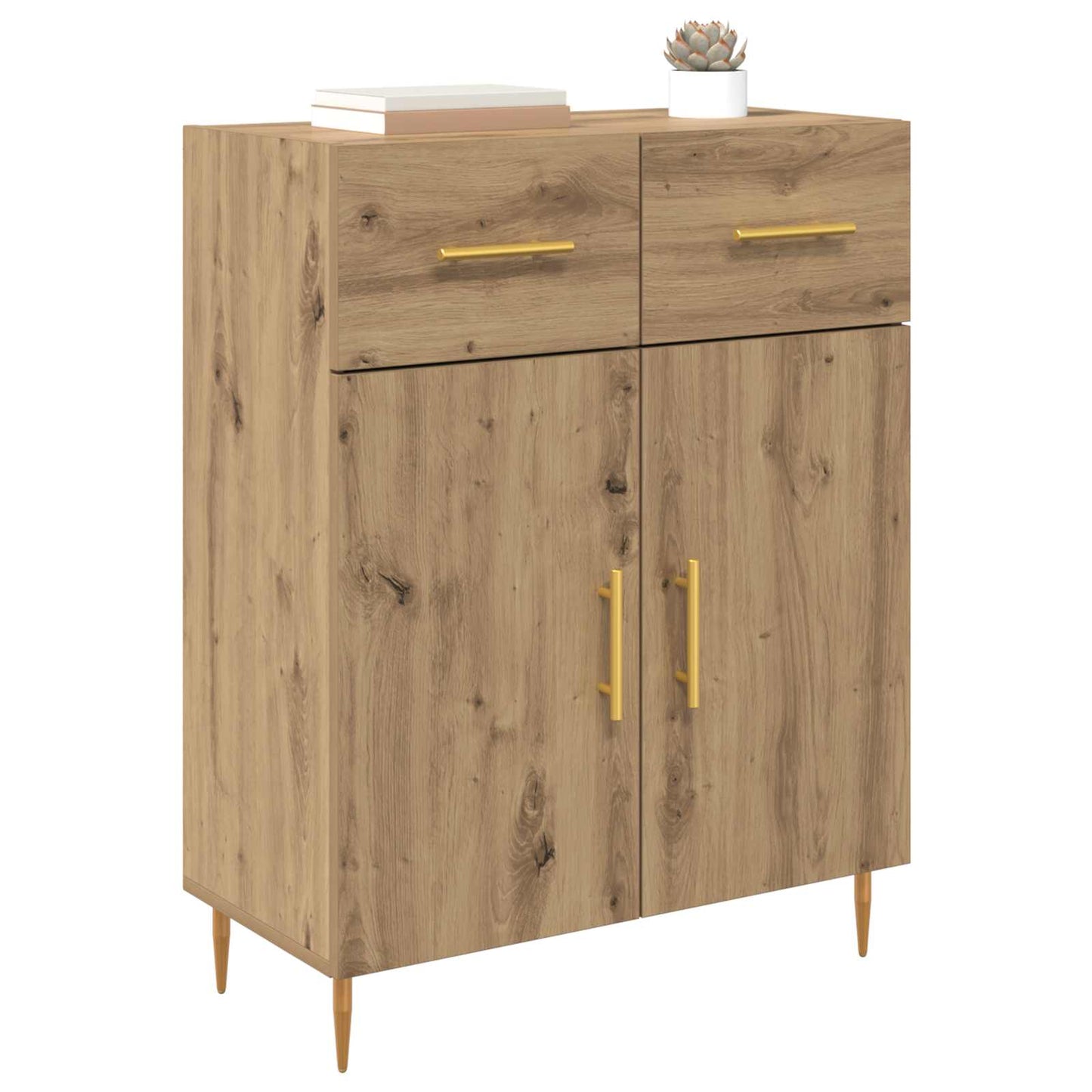 vidaXL Πλαϊνό γραφείο με συρτάρι Artisan Oak 69,5 x 34 x 90 εκ.