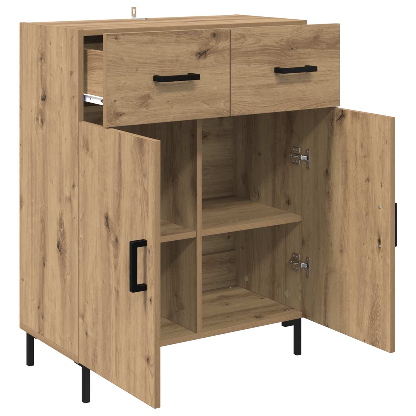 vidaXL Πλαϊνό γραφείο με συρτάρι Artisan Oak 69,5 x 34 x 90 εκ.