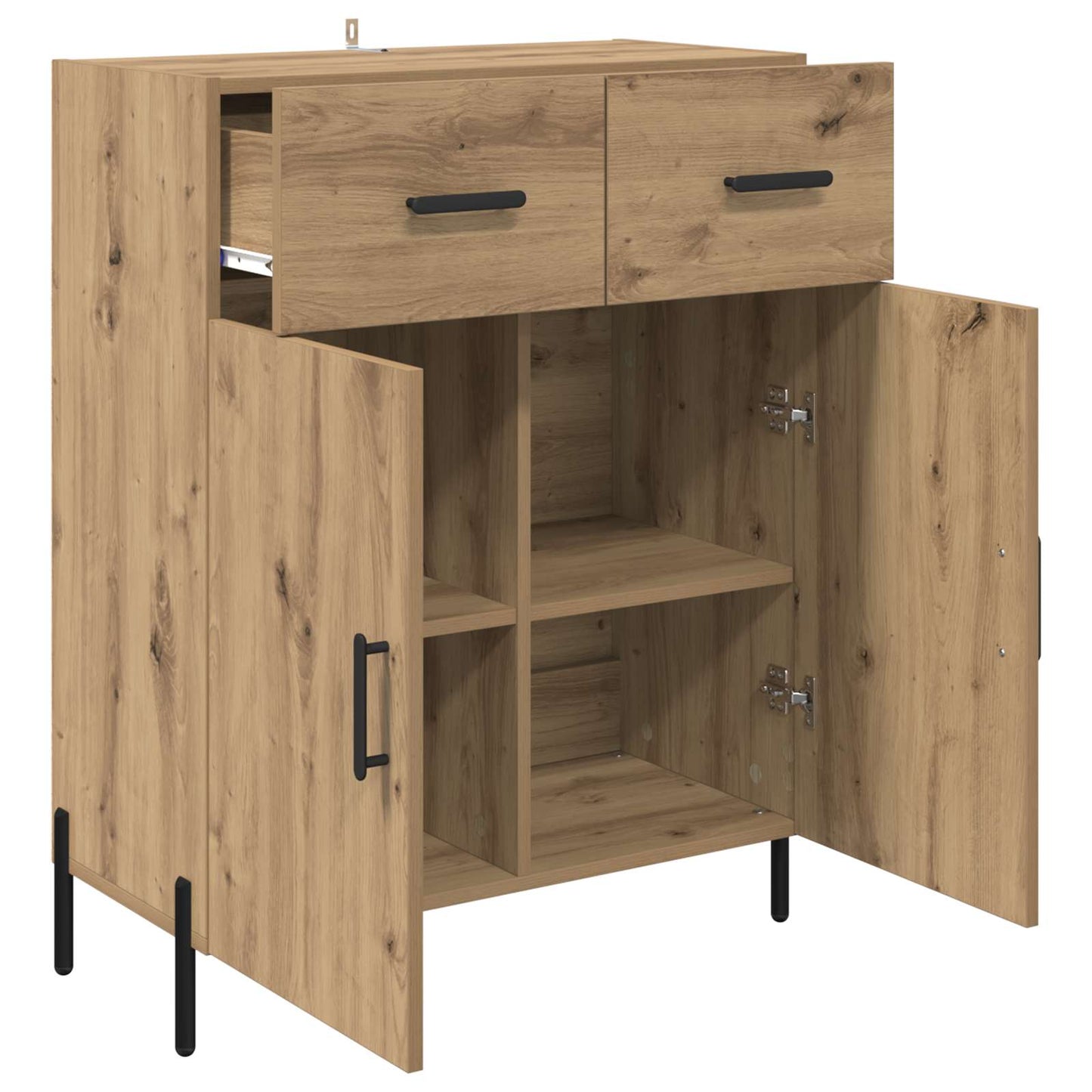 vidaXL Πλαϊνό γραφείο με συρτάρι Artisan Oak 69,5 x 34 x 90 εκ.