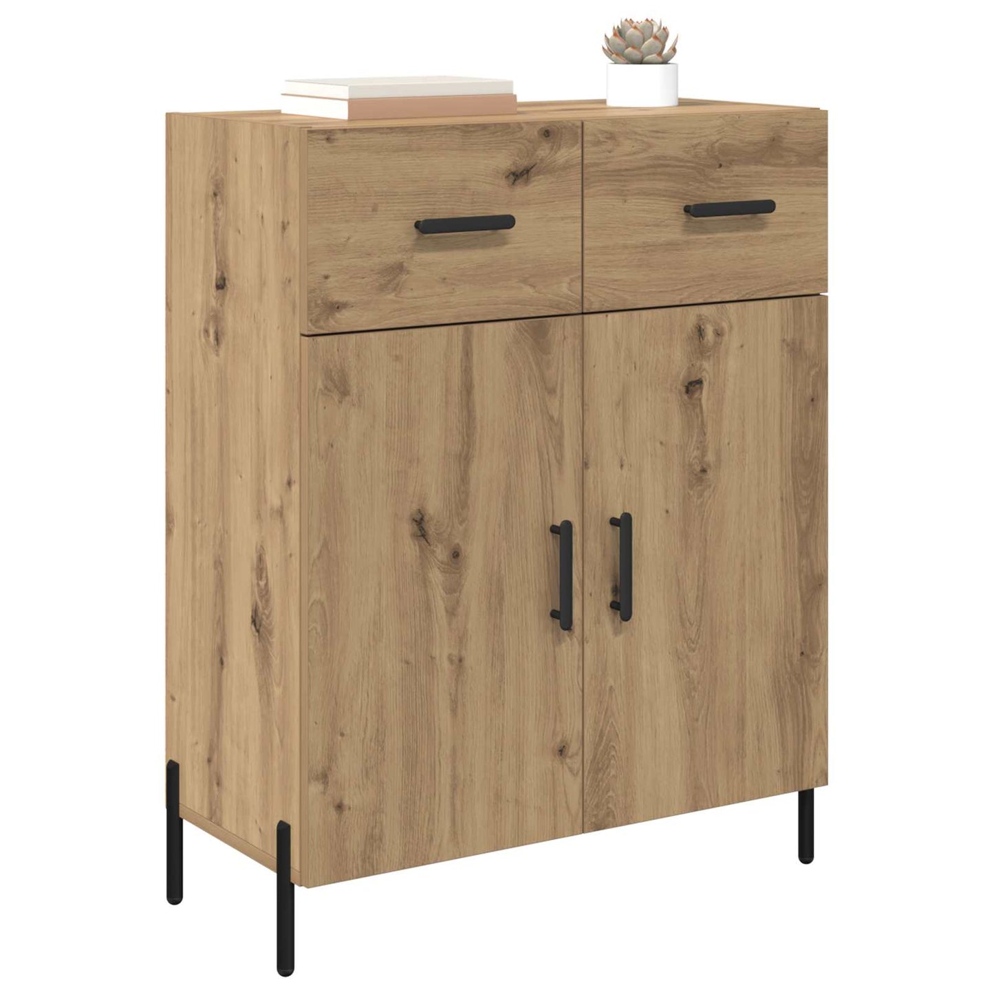 vidaXL Πλαϊνό γραφείο με συρτάρι Artisan Oak 69,5 x 34 x 90 εκ.