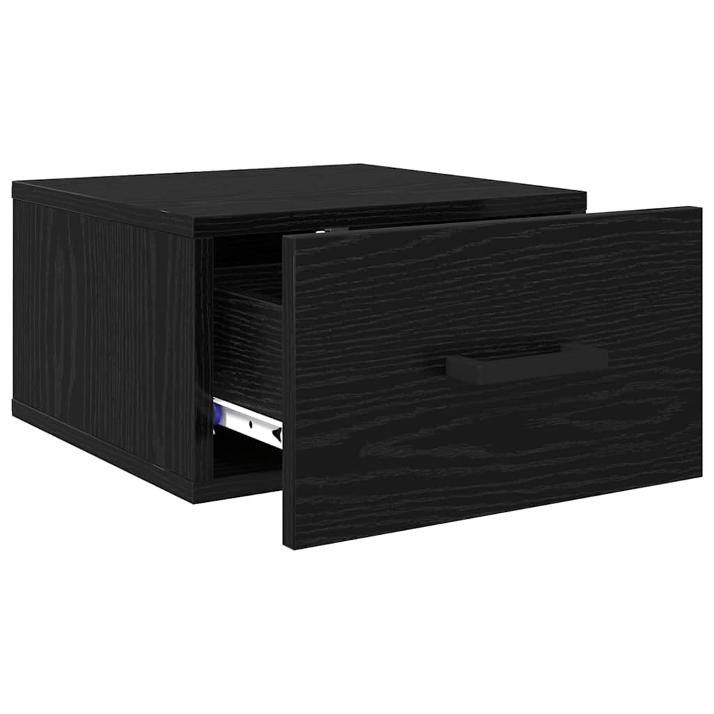 vidaXL Κομοδίνο 2 pcs Μαύρη δρυς 35 x 35 x 20 εκ Επεξεργασμένο ξύλο