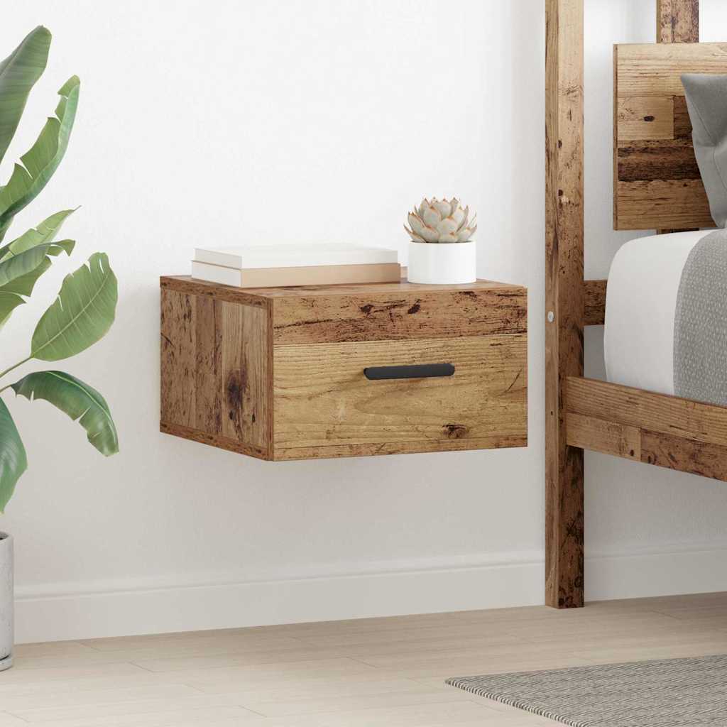 vidaXL Κομοδίνο 2 τμχ. 35 x 35 x 20 εκ Επεξεργασμένο Ξύλο Παλιό ξύλο