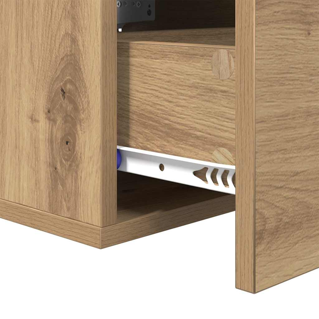 vidaXL Κομοδίνο 35 x 35 x 20 εκ Επεξεργασμένο Ξύλο Artisan Oak