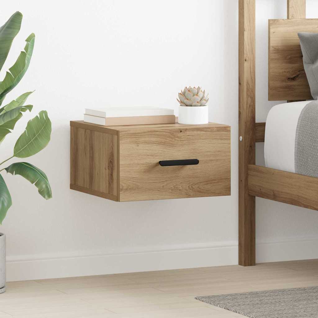 vidaXL Κομοδίνο 2 τμχ. 35 x 35 x 20 εκ Επεξεργασμένο Ξύλο Artisan Oak