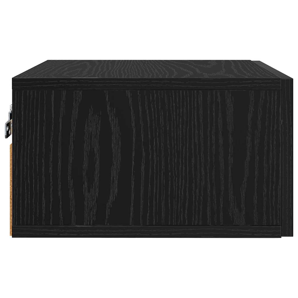 vidaXL Κομοδίνο 2 τμχ. 35 x 35 x 20 εκ Επεξεργασμένο Ξύλο Μαύρη Οξυά