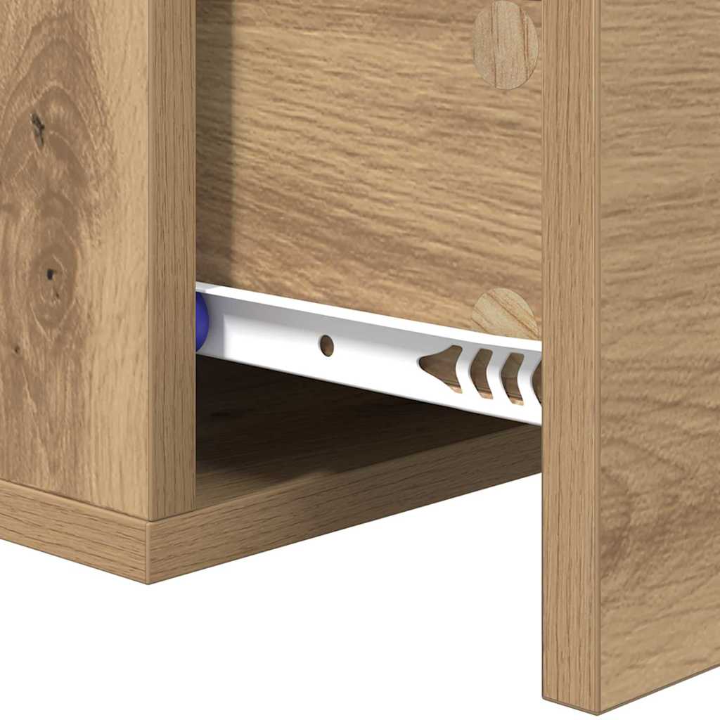 vidaXL Κομοδίνο 35 x 35 x 20 εκ Επεξεργασμένο Ξύλο artisan δρυς