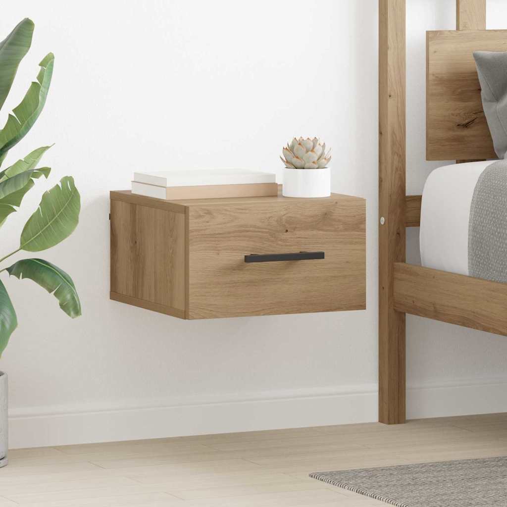 vidaXL Κομοδίνο 35 x 35 x 20 εκ Επεξεργασμένο Ξύλο artisan δρυς