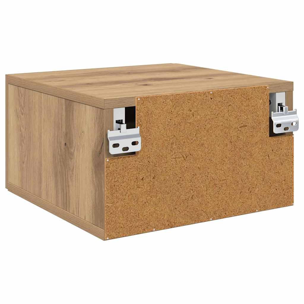 vidaXL Κομοδίνο 35 x 35 x 20 εκ Επεξεργασμένο Ξύλο artisan δρυς
