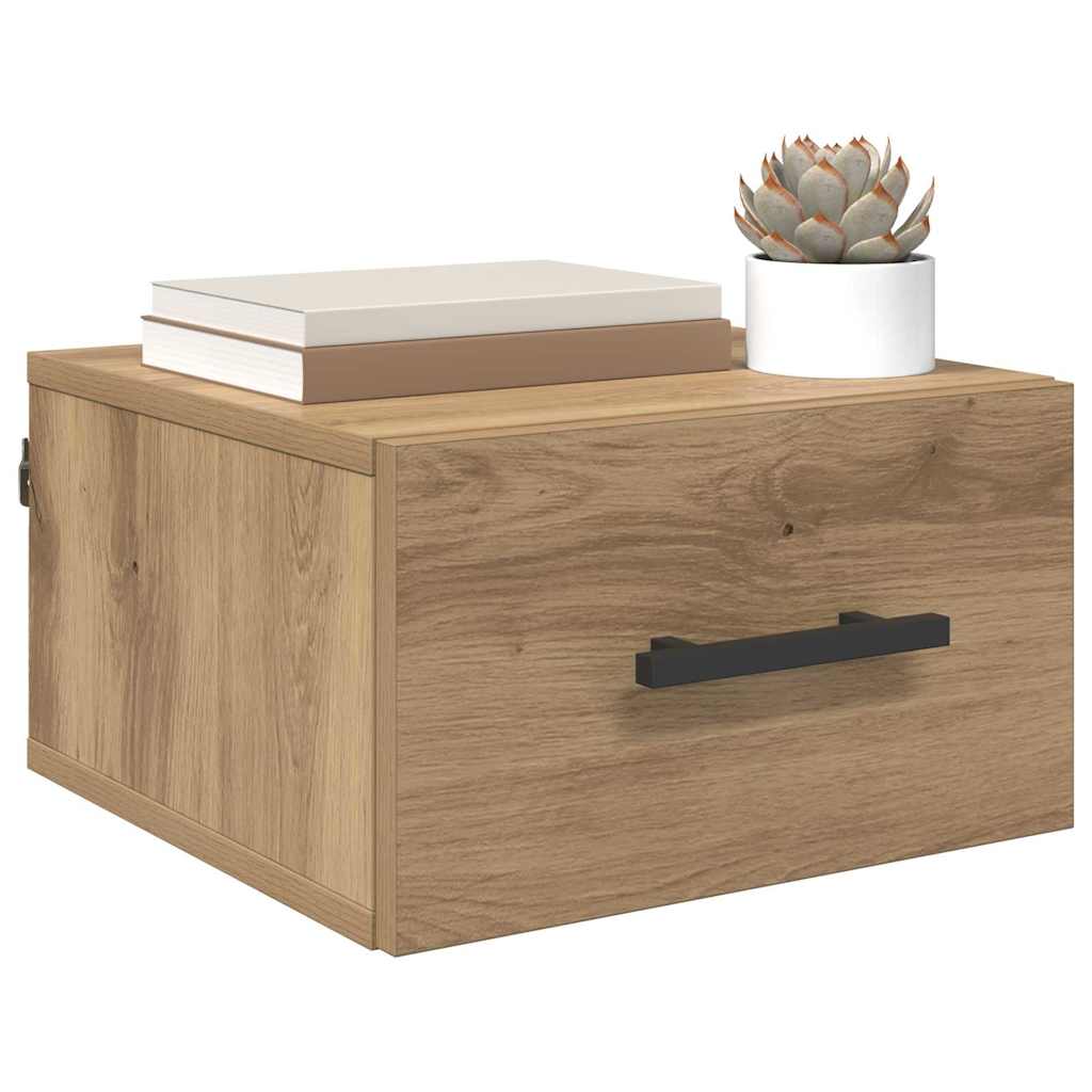 vidaXL Κομοδίνο 35 x 35 x 20 εκ Επεξεργασμένο Ξύλο artisan δρυς