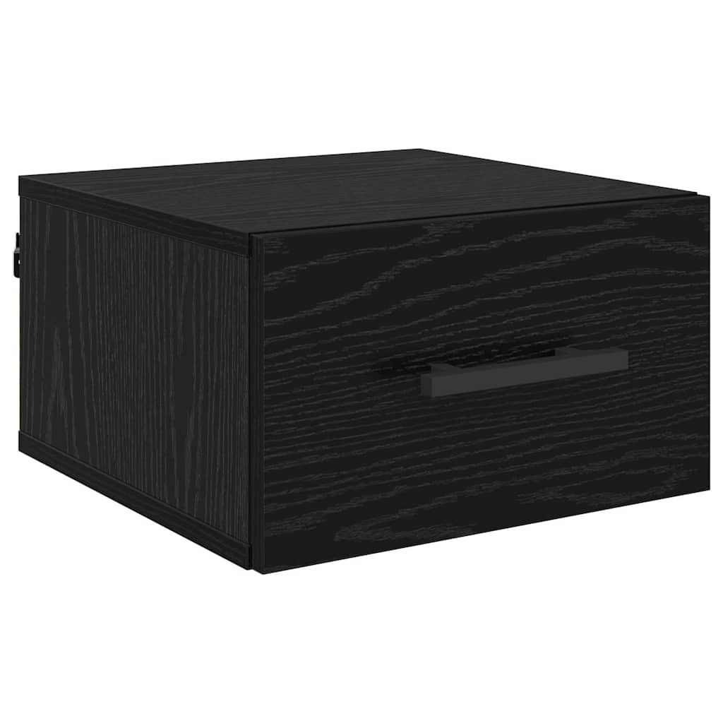 vidaXL Κομοδίνο 35 x 35 x 20 εκ Επεξεργασμένο Ξύλο Μαύρη δρυς