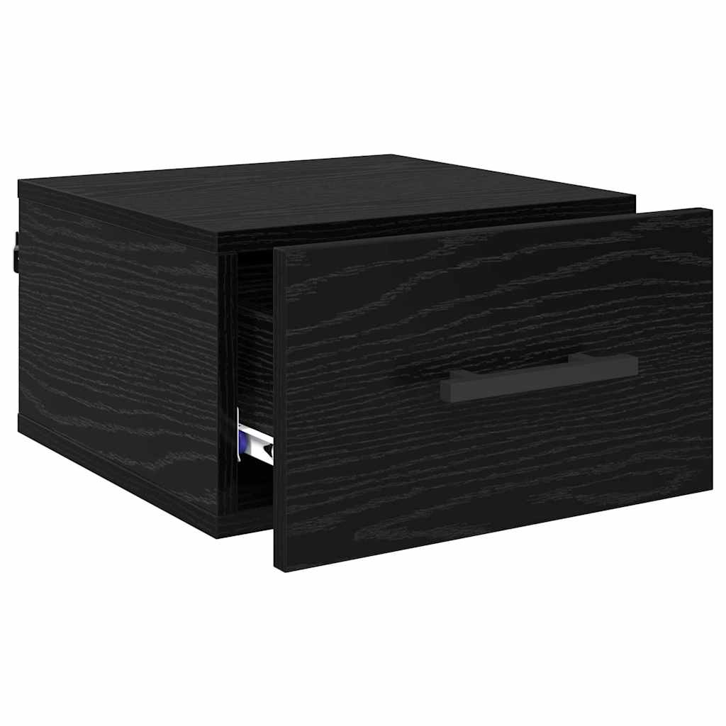 vidaXL Κομοδίνο 35 x 35 x 20 εκ Επεξεργασμένο Ξύλο Μαύρη δρυς