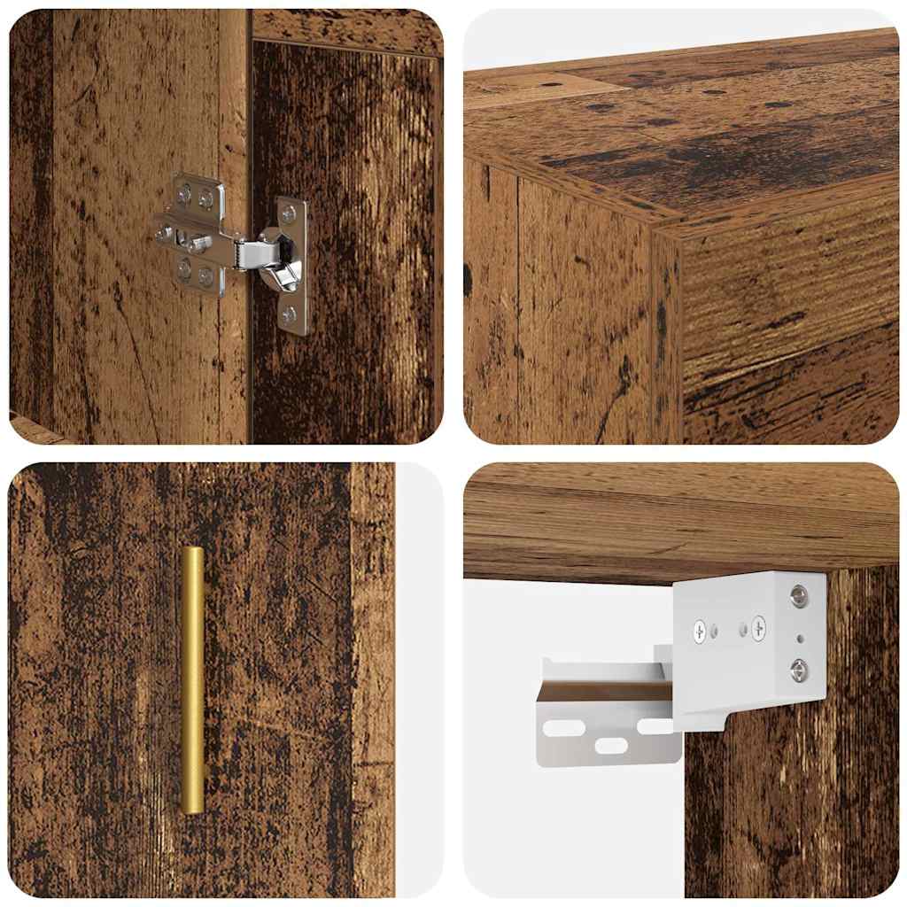 vidaXL Επιτοίχιο ντουλάπι Παλιό Ξύλο 69,5 x 34 x 90 εκ.