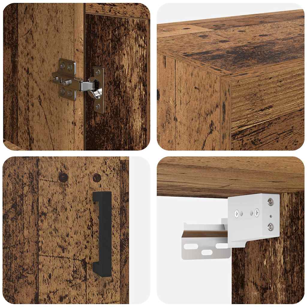 vidaXL Επιτοίχιο ντουλάπι Παλιό Ξύλο 69,5 x 34 x 90 εκ.