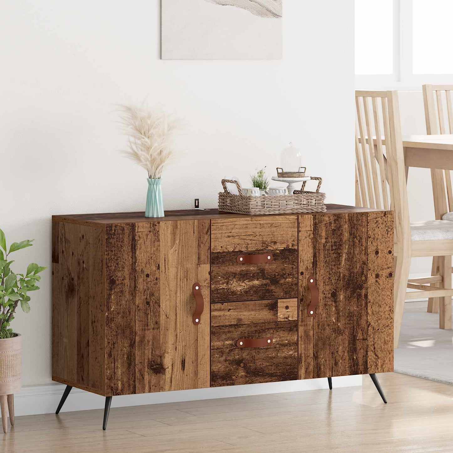 vidaXL Πλαϊνό γραφείο Παλιό Ξύλο 100 x 36 x 60 εκ. Επεξεργασμένο ξύλο