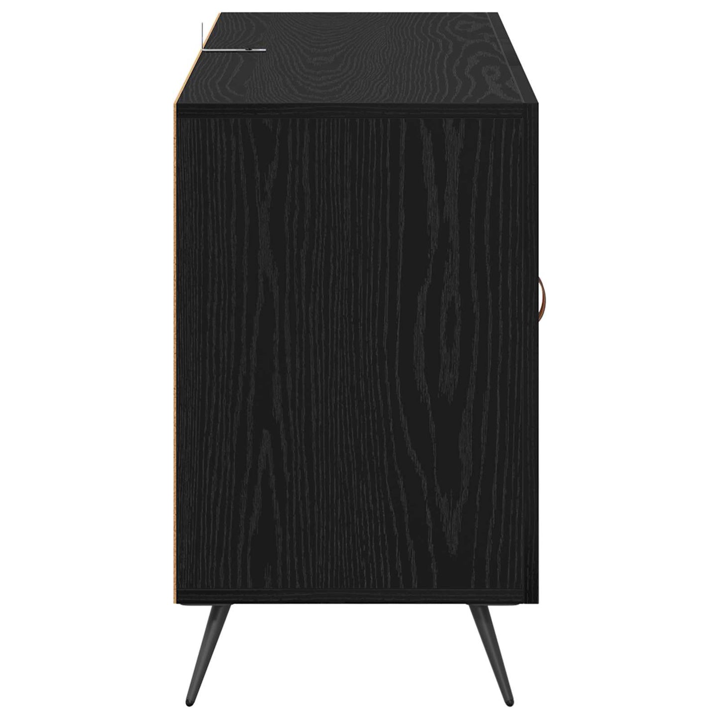 vidaXL Πλαϊνό γραφείο Μαύρη Οξυά 100 x 36 x 60 εκ. Επεξεργασμένο ξύλο