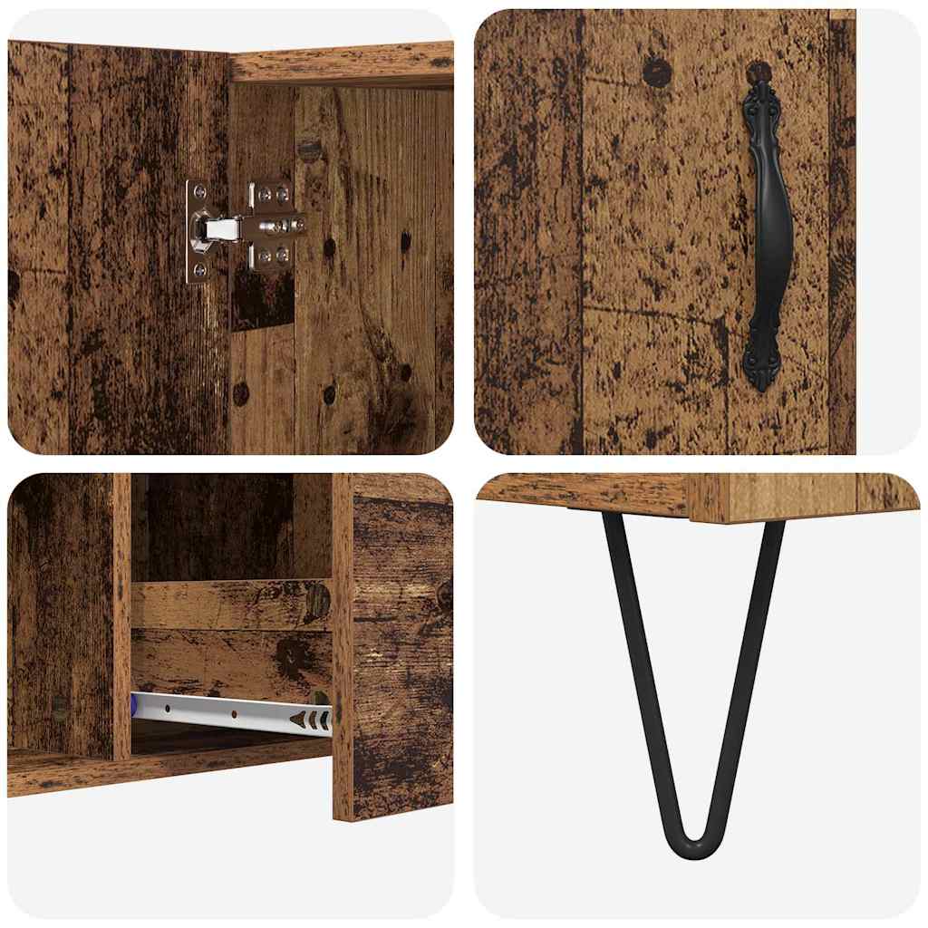 vidaXL Πλαϊνό γραφείο Παλιό Ξύλο 100 x 36 x 60 εκ. Επεξεργασμένο ξύλο