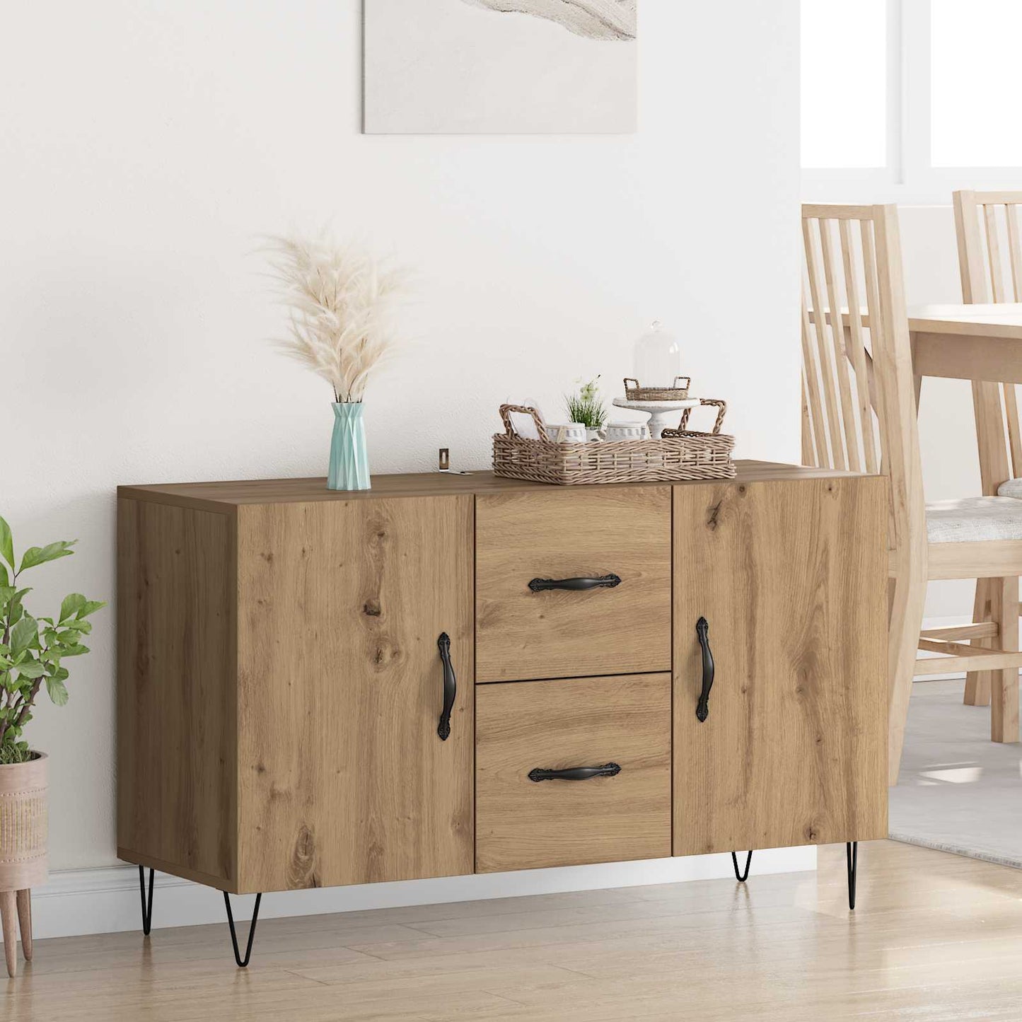 vidaXL Πλαϊνό γραφείο Artisan Oak 100 x 36 x 60 εκ. Επεξεργασμένο ξύλο
