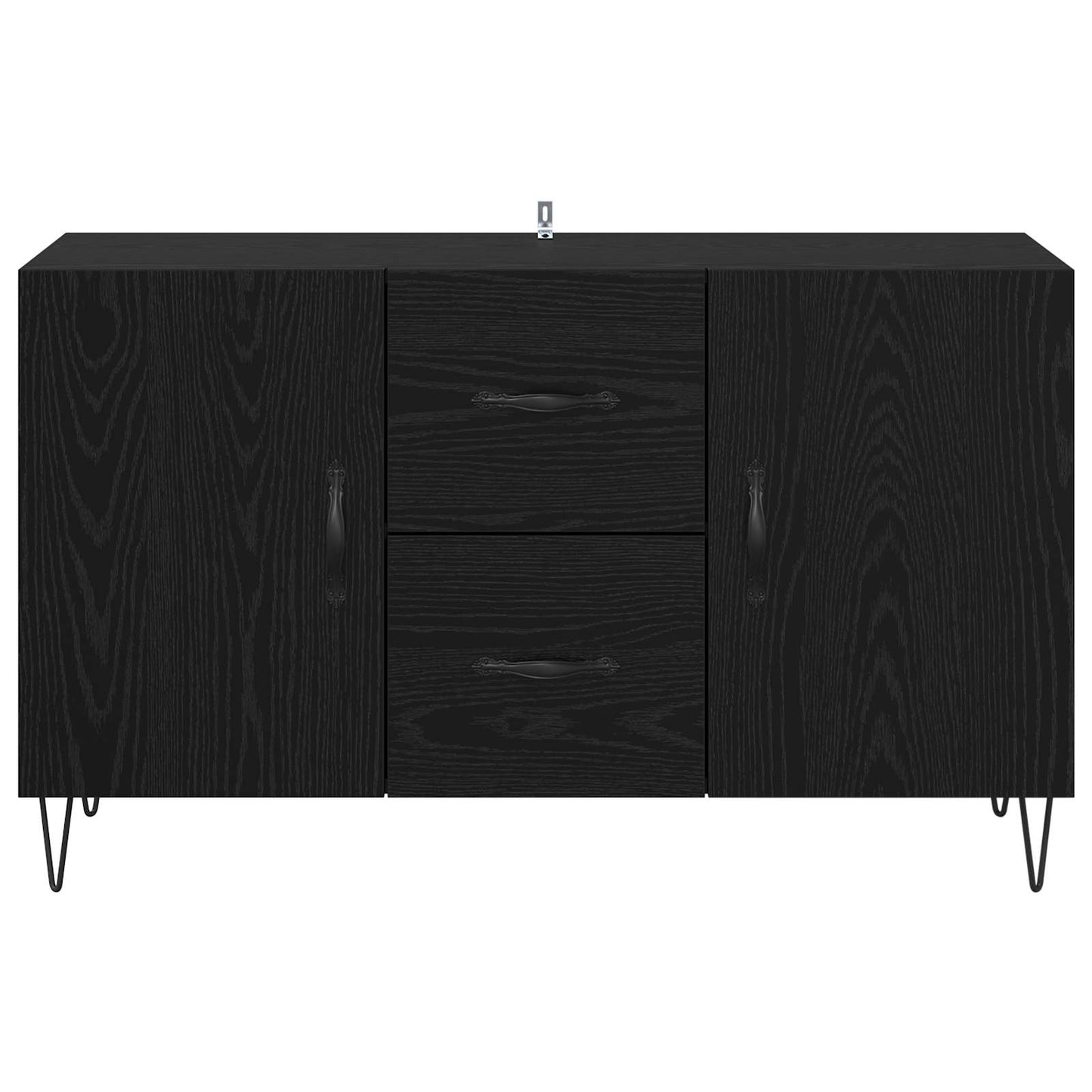 vidaXL Πλαϊνό γραφείο Μαύρη Οξυά 100 x 36 x 60 εκ. Επεξεργασμένο ξύλο