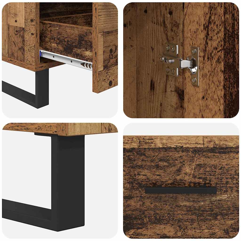 vidaXL Highboard Παλιό Ξύλο 69,5 x 30 x 115 εκ Επεξεργασμένο ξύλο