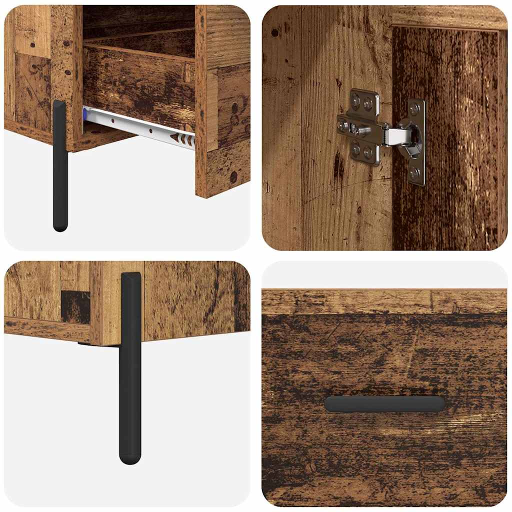 vidaXL Highboard με συρτάρι Corona Παλιό Ξύλο 69,5 x 31 x 115 εκ.