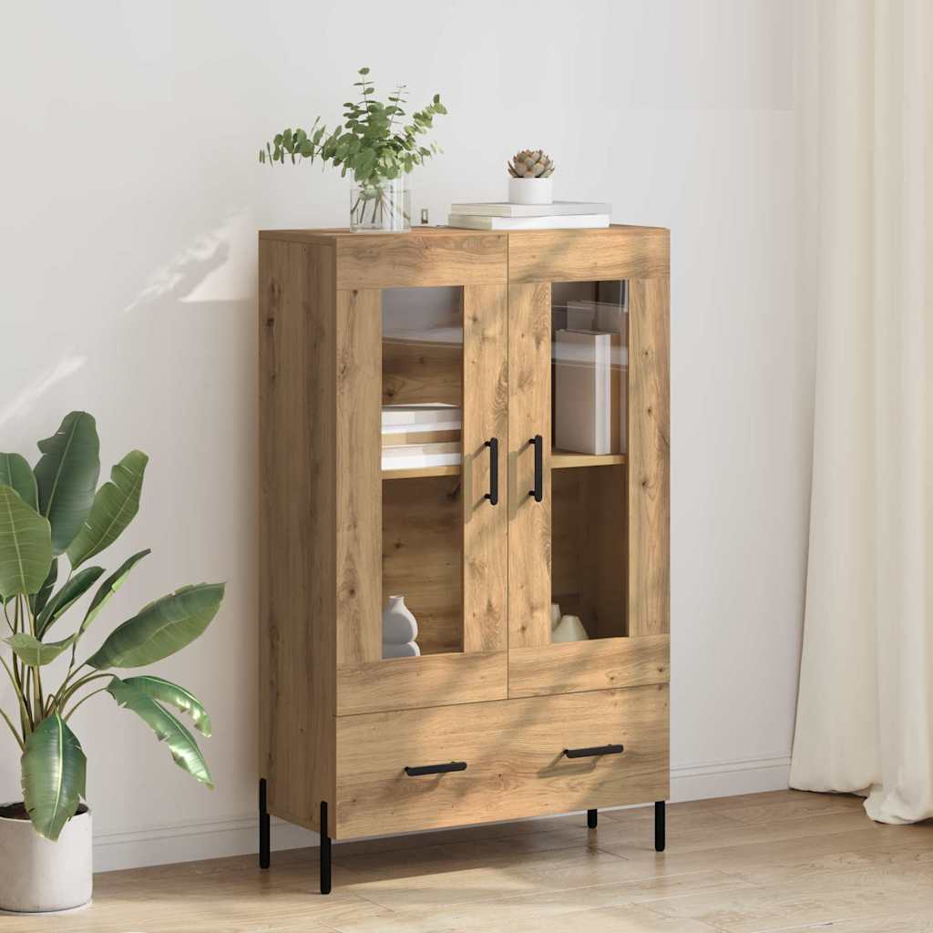 vidaXL Highboard με συρτάρι Corona Artisan Oak 69,5 x 31 x 115 εκ.