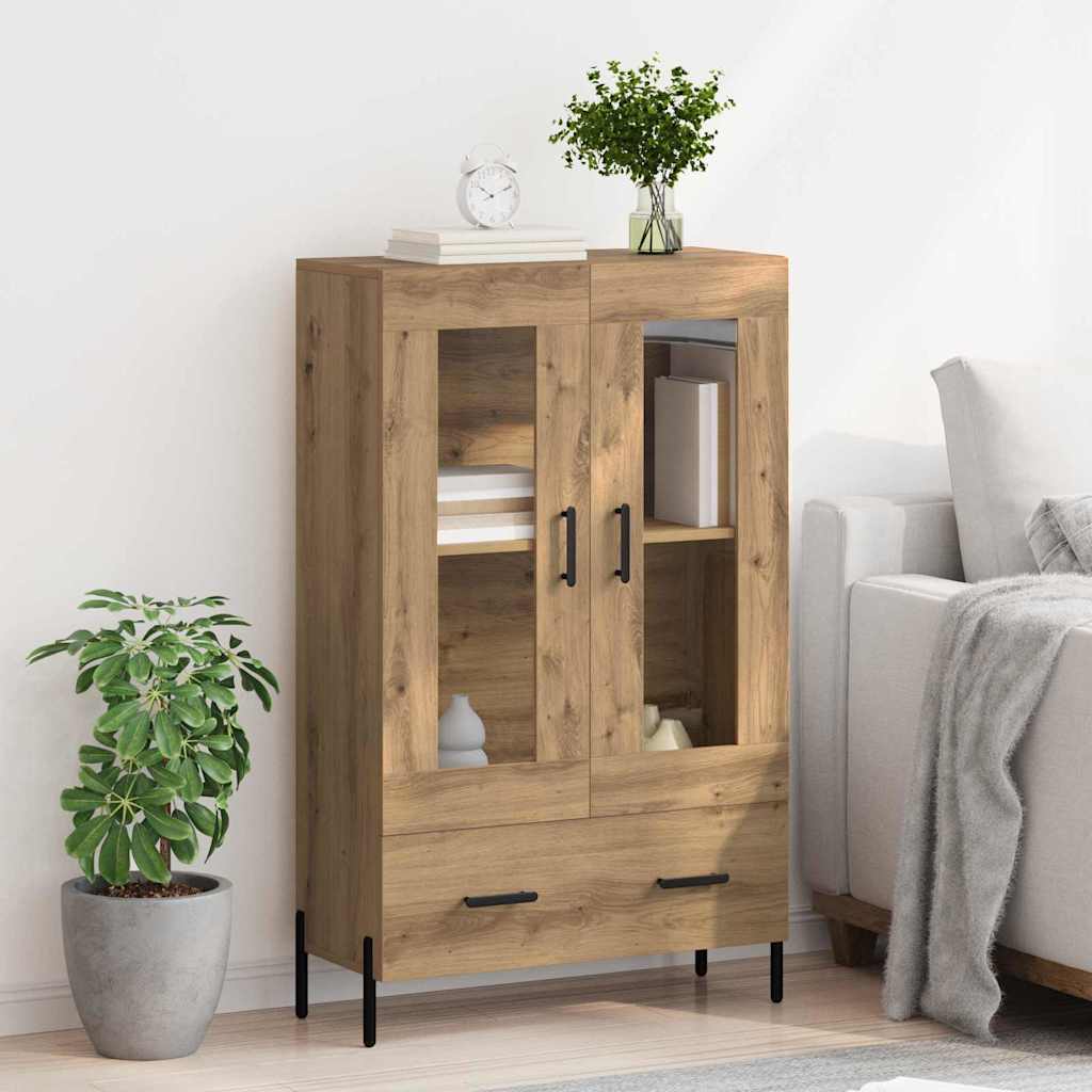 vidaXL Highboard με συρτάρι Corona Artisan Oak 69,5 x 31 x 115 εκ.