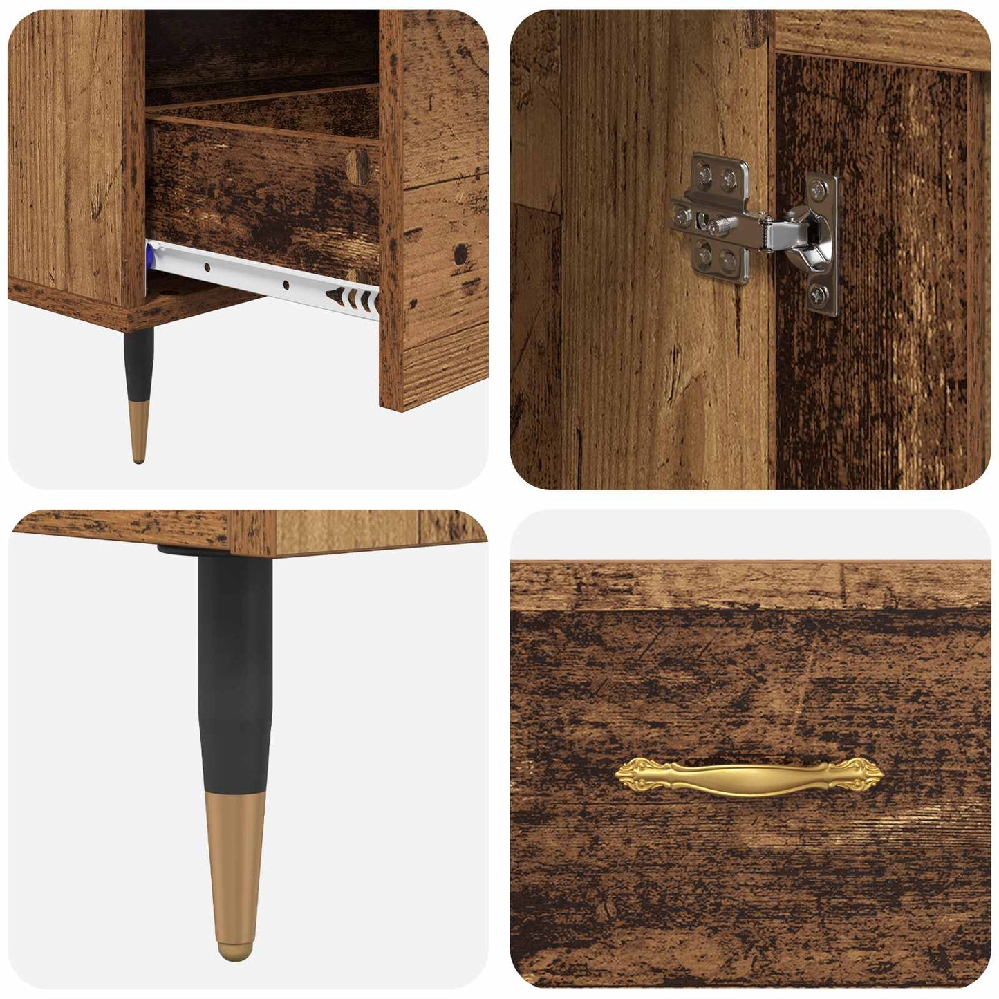 vidaXL Highboard Παλιό Ξύλο 69,5 x 31 x 115 εκ. Επεξεργασμένο ξύλο