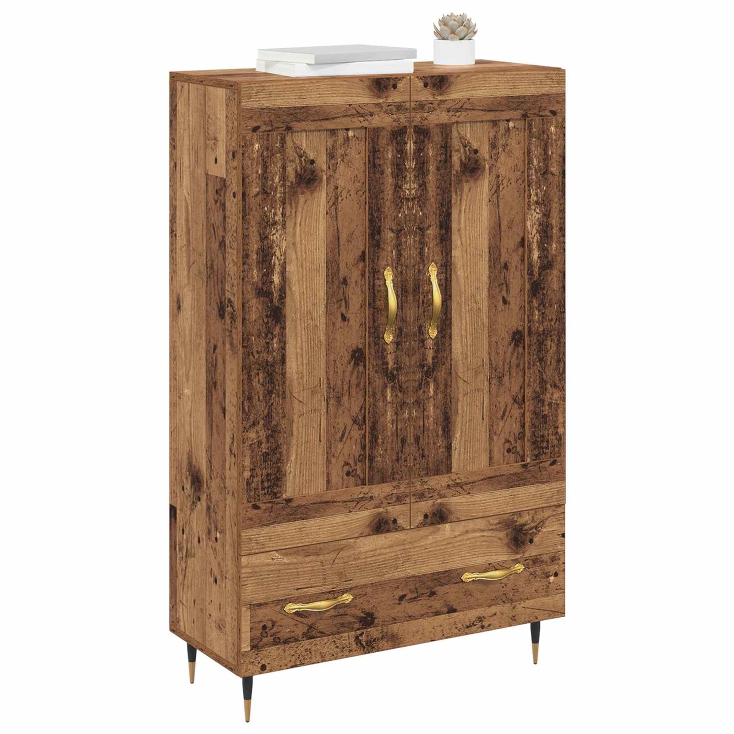 vidaXL Highboard Παλιό Ξύλο 69,5 x 31 x 115 εκ. Επεξεργασμένο ξύλο