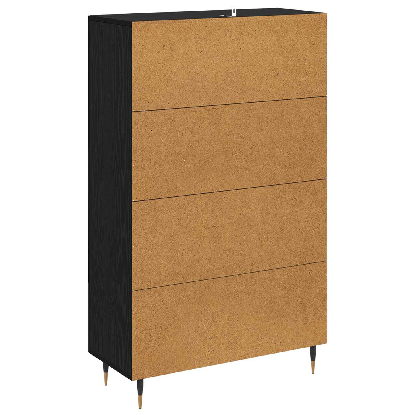 vidaXL Highboard Μαύρη Οξυά 69,5 x 31 x 115 εκ. Επεξεργασμένο ξύλο
