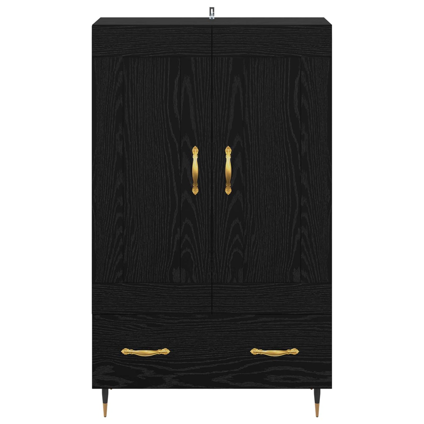 vidaXL Highboard Μαύρη Οξυά 69,5 x 31 x 115 εκ. Επεξεργασμένο ξύλο