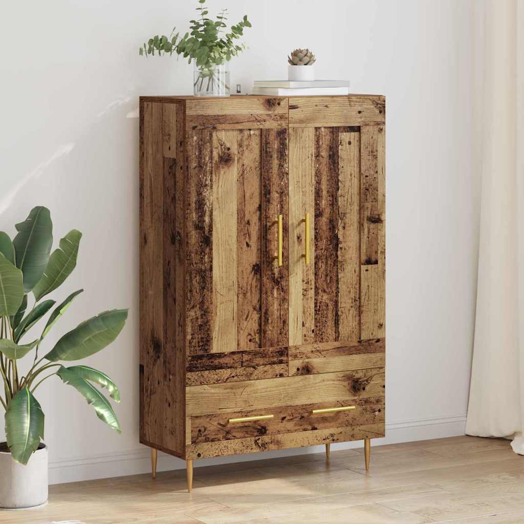 vidaXL Highboard Παλιό Ξύλο 69,5 x 31 x 115 εκ. Επεξεργασμένο ξύλο
