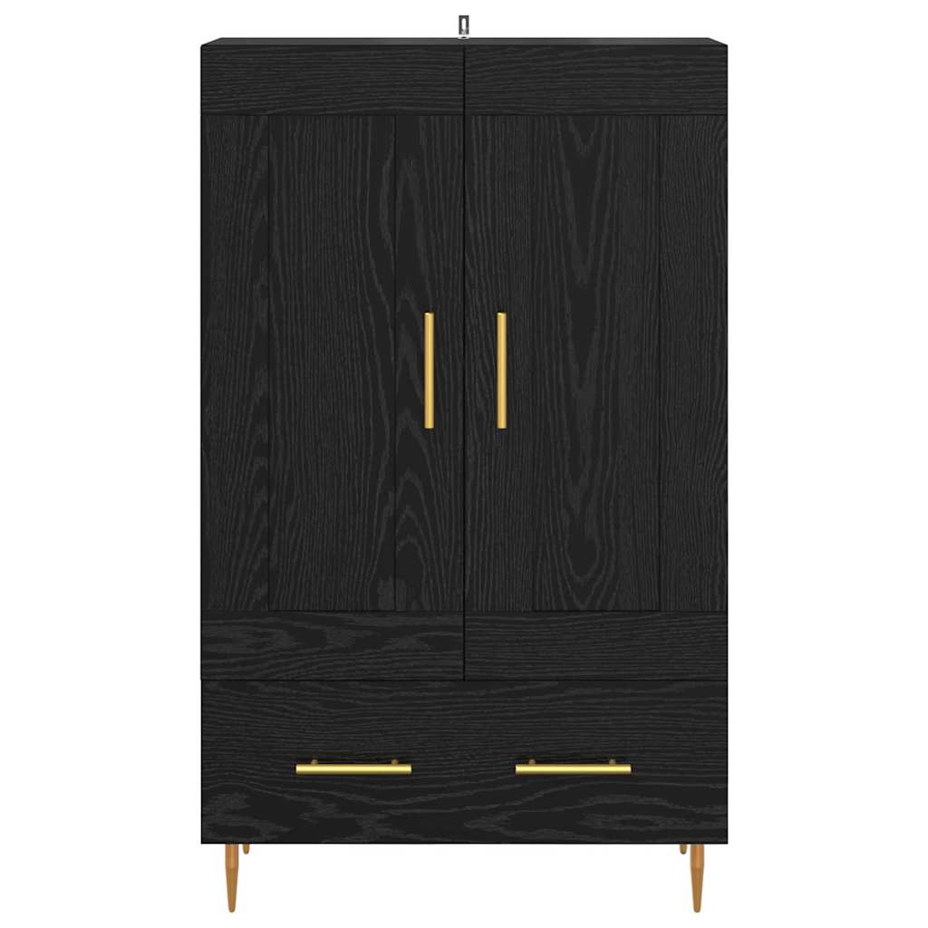 vidaXL Highboard Μαύρη Οξυά 69,5 x 31 x 115 εκ. Επεξεργασμένο ξύλο