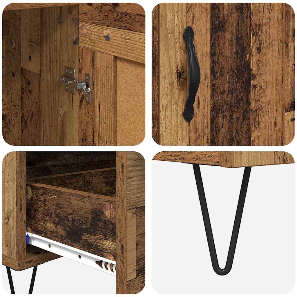 vidaXL Highboard Παλιό Ξύλο 69,5 x 31 x 115 εκ. Επεξεργασμένο ξύλο