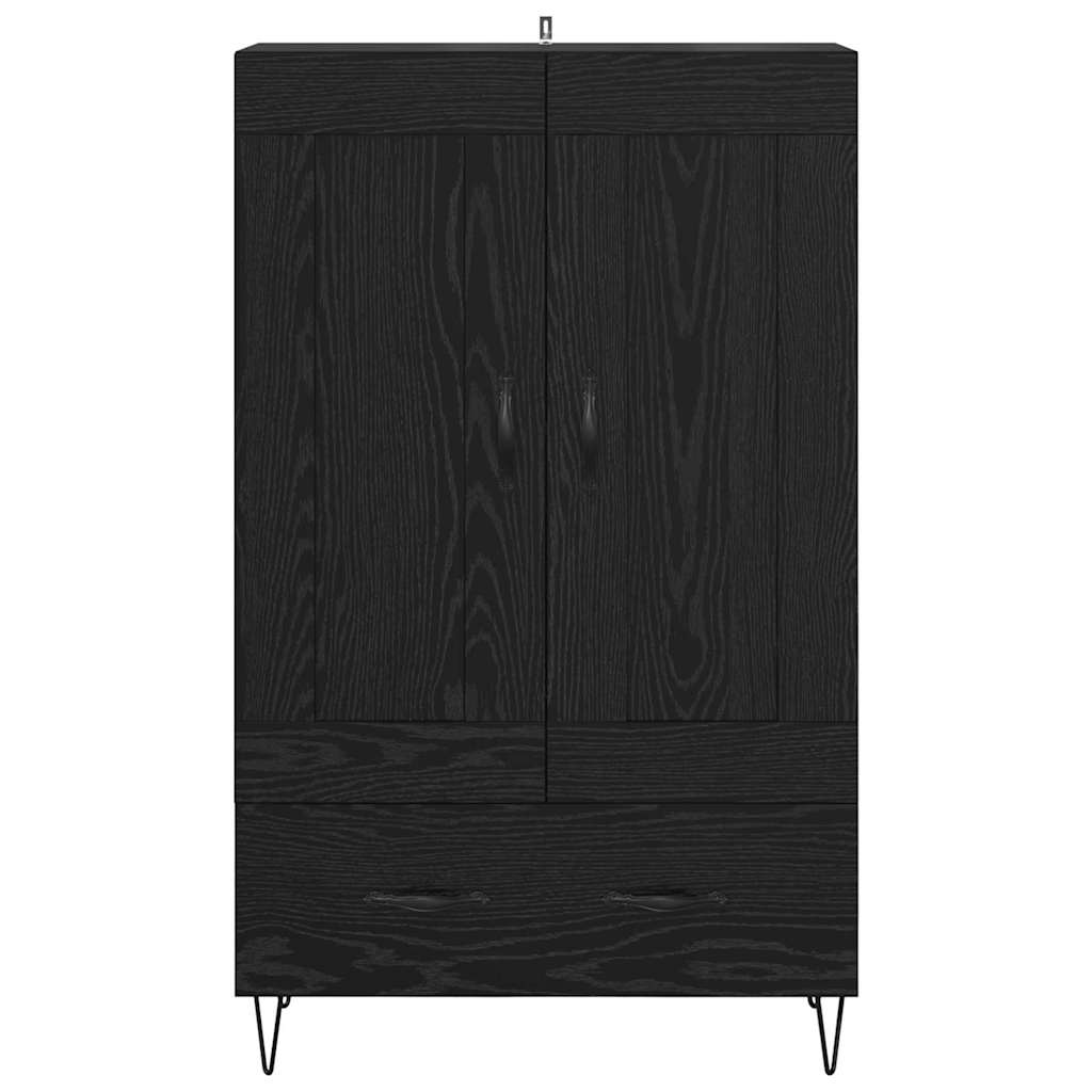 vidaXL Highboard Μαύρη Οξυά 69,5 x 31 x 115 εκ. Επεξεργασμένο ξύλο