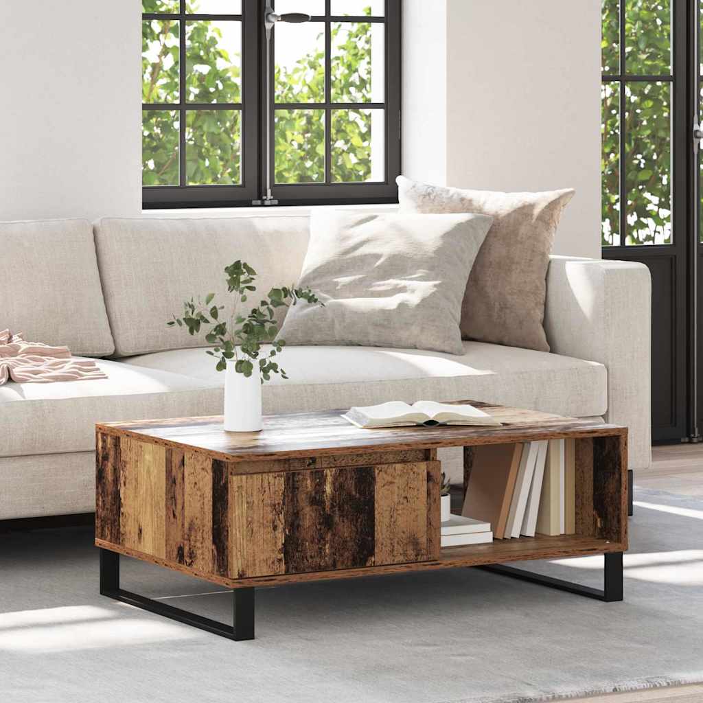 vidaXL Τραπεζάκι σαλονιού Παλιό Ξύλο 90 x 60 x 35 cm