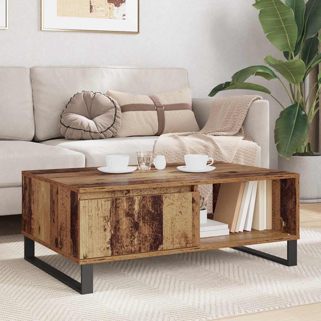 vidaXL Τραπεζάκι σαλονιού Παλιό Ξύλο 90 x 60 x 35 cm
