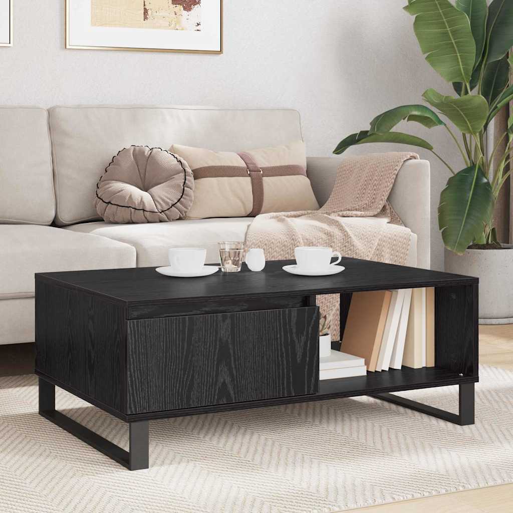 vidaXL Τραπεζάκι σαλονιού Μαύρη Οξυά 90 x 60 x 35 cm