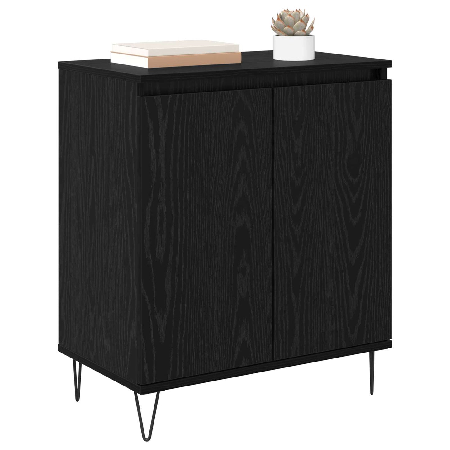 vidaXL Πλαϊνό γραφείο Μαύρη Οξυά 60 x 35 x 70 cm Επεξεργασμένο ξύλο