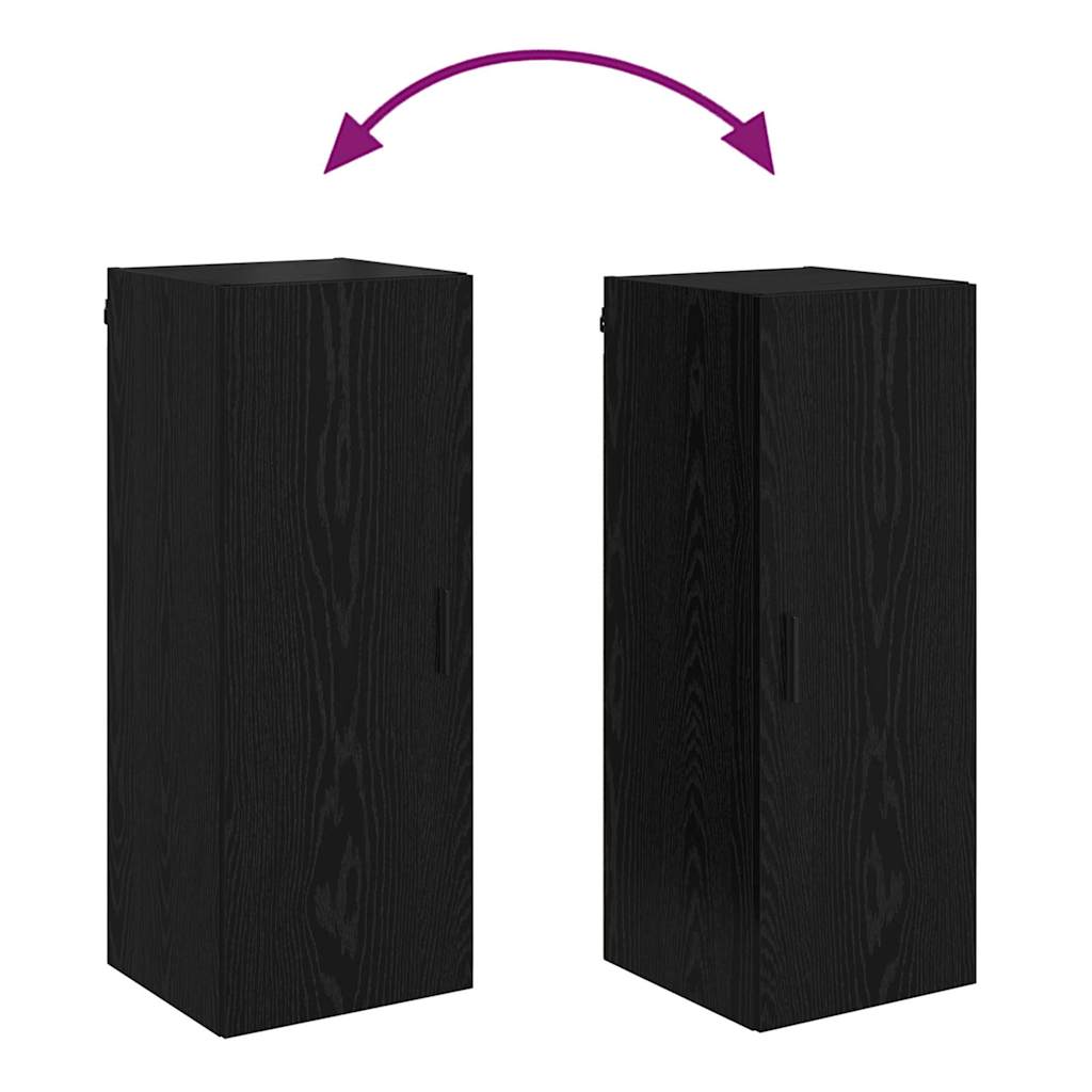 vidaXL Επιτοίχιο ντουλάπι Μαύρη Οξυά 34,5 x 34 x 90 εκ.