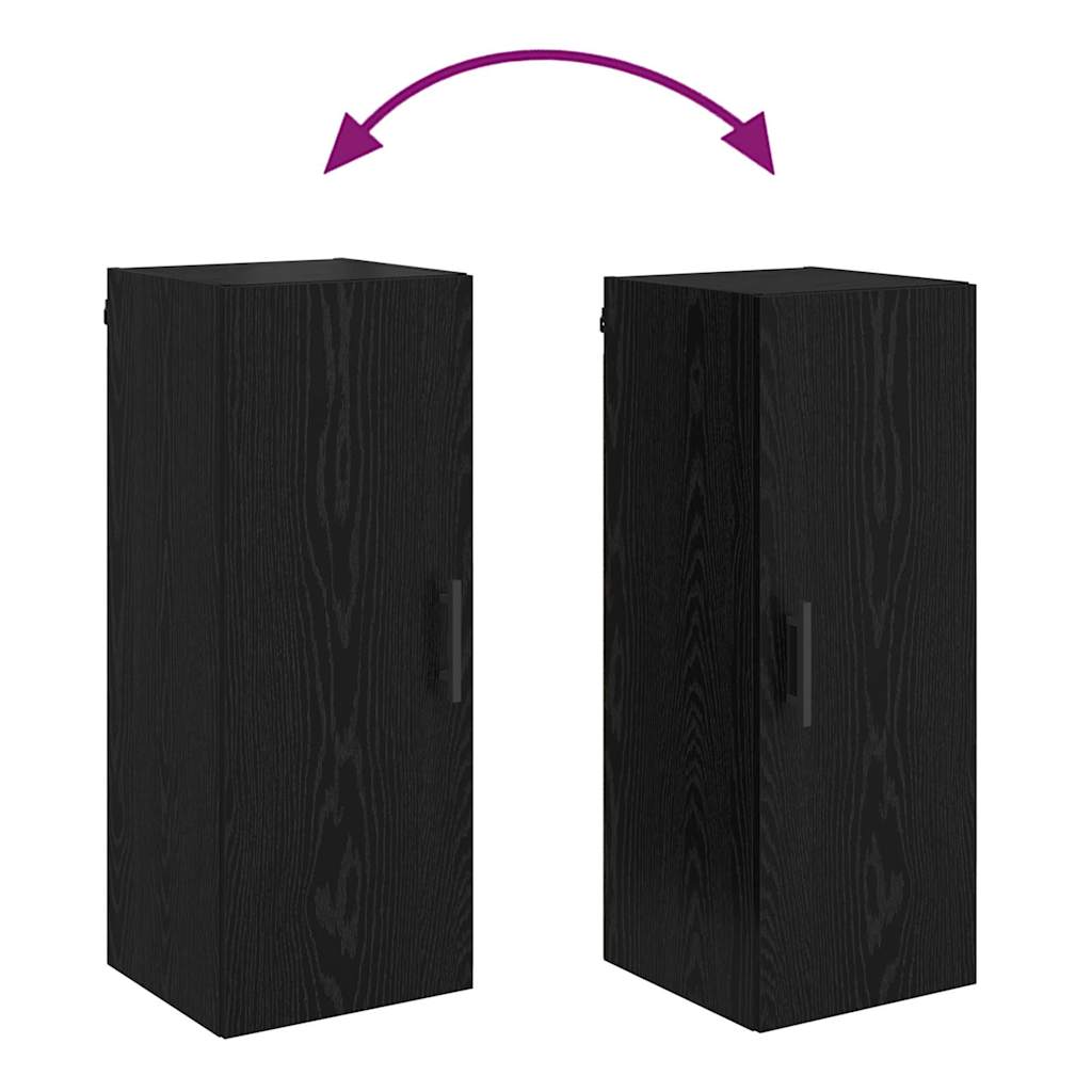 vidaXL Επιτοίχιο ντουλάπι Μαύρη Οξυά 34,5 x 34 x 90 εκ.