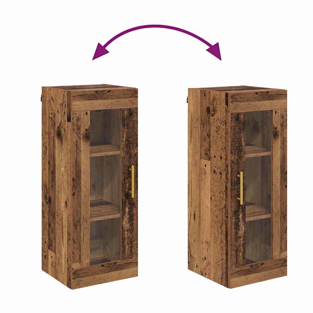 vidaXL Επιτοίχιο ντουλάπι Παλιό Ξύλο 34,5 x 34 x 90 εκ.