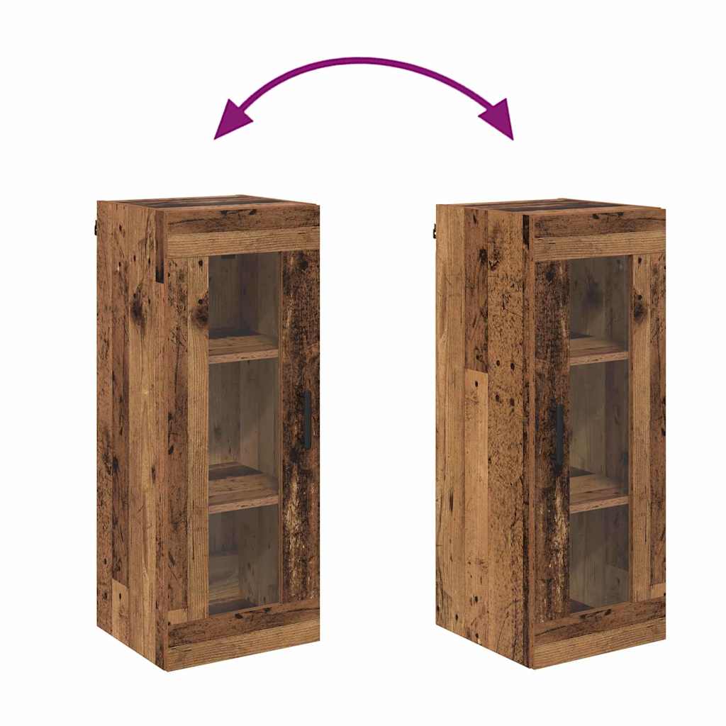 vidaXL Επιτοίχιο ντουλάπι Παλιό Ξύλο 34,5 x 34 x 90 εκ.